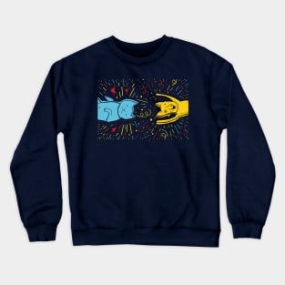 Party Cat Dog Crewneck Sweatshirt